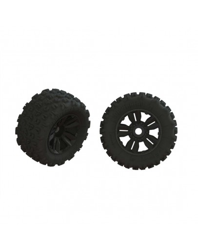 1/5 dBoots Copperhead2 SB MT Front/Rear 3.9 Pre-Mounted Tires, 17mm Hex (2)