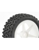 FASTRAX 1/10TH MOUNTED CUBOID BUGGY FRONT TYRES 6-SPOKE