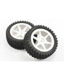 FASTRAX 1/10TH MOUNTED CUBOID BUGGY FRONT TYRES 6-SPOKE