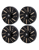 INJORA 4pcs 6g/Pcs Black Wheel Weights With Wheel Hex Hubs For Axial SCX24 AX24