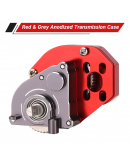 INJORA CNC Aluminium Complete Transmission Gearbox For Axial SCX24 AX24 (Red)
