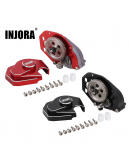 INJORA CNC Aluminium Complete Transmission Gearbox For Axial SCX24 AX24 (Red)