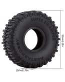 60*20mm 1.0 "pneus super swamper 1/24 (t2430)(4u.)