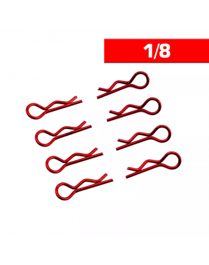 BODY CLIPS 1/8 L&R RED (8 pcs.)