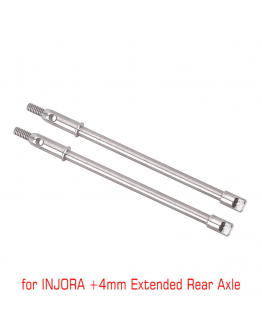 INJORA +4mm Steel Dogbone Shafts Overdrive Worm Gears for INJORA +4mm Extended SCX24 Axles (Rear)