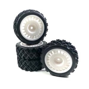 Wheel Set "Rally Block Design" 1:10 White 4