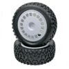 1:10 Buggy Wheel Set "Mini Block" front white 2