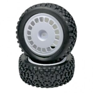 1:10 Buggy Wheel Set "Mini Block" front white 2