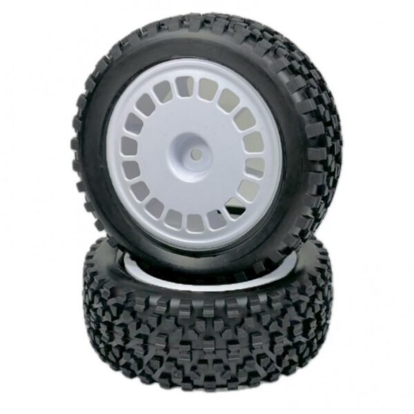 1:10 Buggy Wheel Set "Mini Block" front white 2