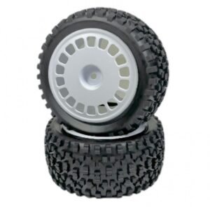 1:10 Buggy Wheel Set "Mini Block" rear white 2