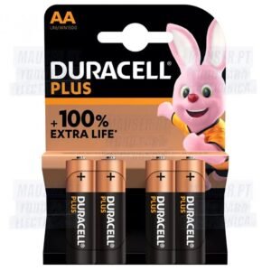 Pilhas alcalinas 1.5V LR6 / AA - [4 unid.] - Duracell Plus 100% MN1500