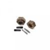 Wheel hubs, 12mm hex (2)/ stub axle pins (2) (steel) (TRX4)