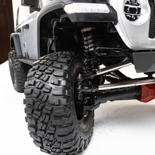1/6 SCX6 Jeep JLU Wrangler 4X4 RTR Brushed Rock Crawler, Silver - Image 25