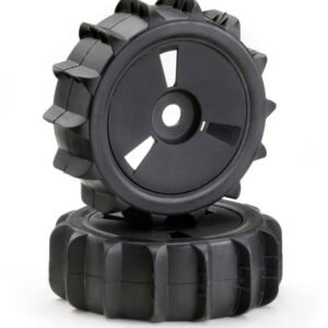 PNEUS DE AREIA C/ JANTE EM PRETO 1:8 (2)