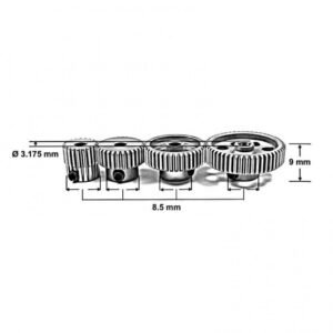 Alternative view of STEEL PINION 48DP - 21T