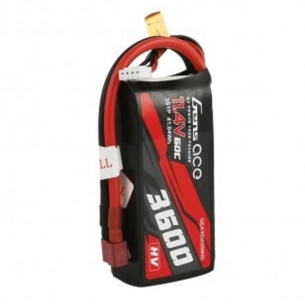 Gens ace 3600mAh 11.4V 3S1P 60C High Voltage Lipo Battery Pack with T-plug - Image 4