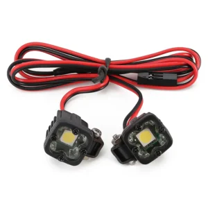 INJORA RC Car Bright LED Lights Headlight Spotlight For 1/10 RC Crawler (2 SQUARE LIGHTS)