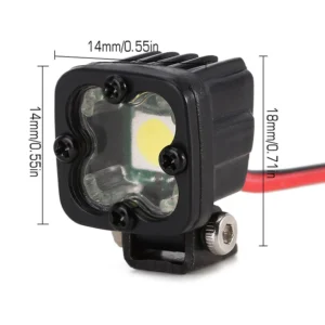 Alternative view of INJORA RC Car Bright LED Lights Headlight Spotlight For 1/10 RC Crawler (2 SQUARE LIGHTS)