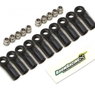 KUDU™ Heavy Duty Rust-Resistant M3 Nylon Rod Ends 20.00mm (Upwards) w/ SST Pivot Ball (5.8x3x7.4mm) (10) Black