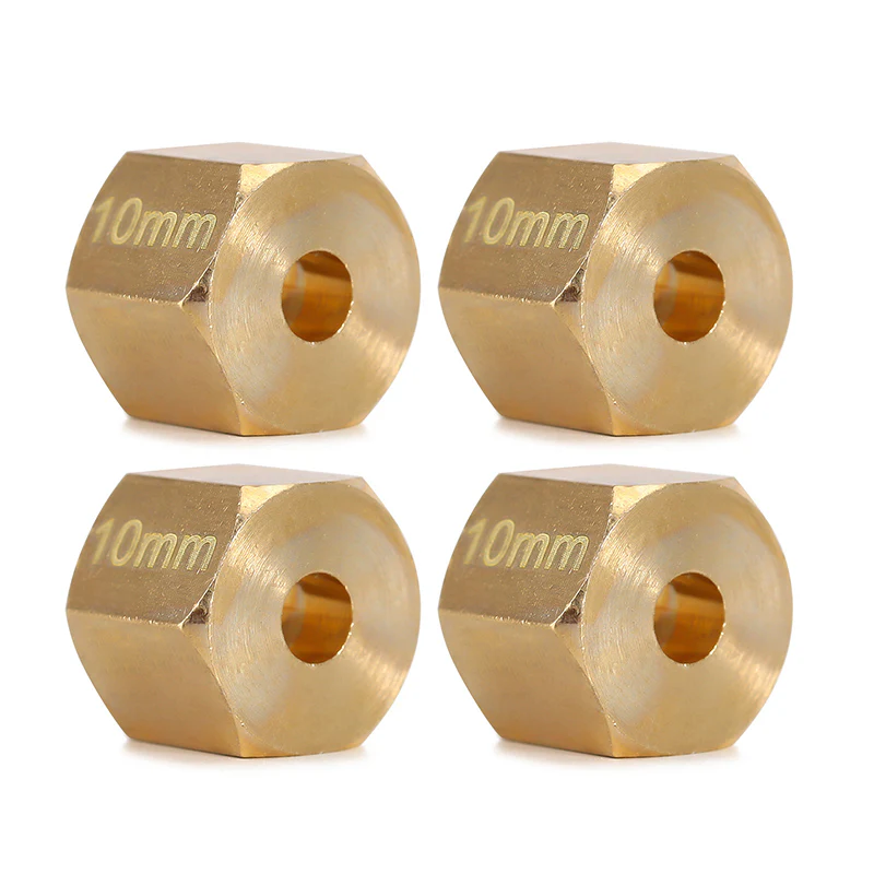INJORA 12mm Brass Wheel Hex Hub Extenders For 1/10 RC Crawlers (10mm)(4PCS) - Image 6