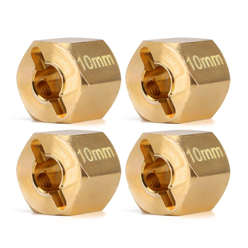 INJORA 12mm Brass Wheel Hex Hub Extenders For 1/10 RC Crawlers (10mm)(4PCS) - Image 7