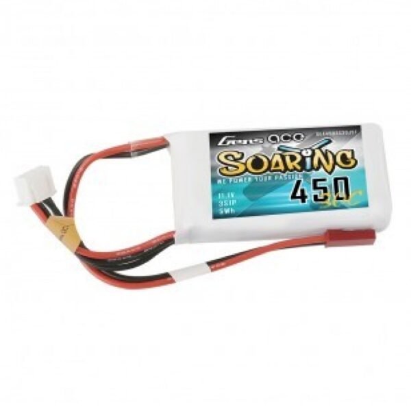 Gens ace Soaring 450mAh 11.1V 30C 3S1P Lipo Battery Pack with JST-SYP Plug