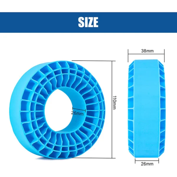 INJORA 4pcs Silicone Rubber Inserts For 118-122mm 1.9" Tires (Blue) - Image 5