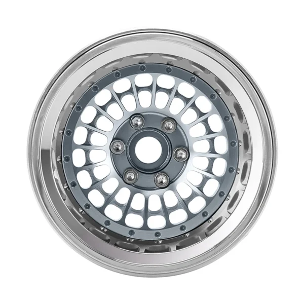 INJORA Turbine 2.2" Aluminum Beadlock Wheels Offset -10mm For 1/10 RC Crawler (4) (W2255) (Grey) - Image 5