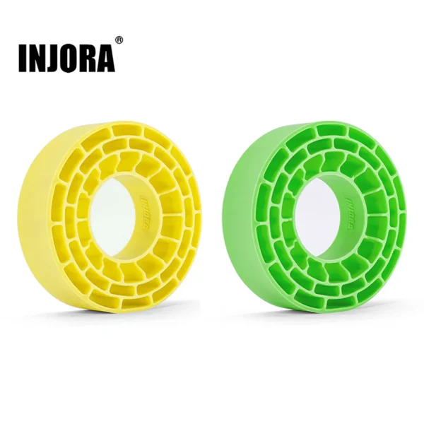 INJORA 4pcs Silicone Rubber Inserts For 62-64mm*24mm 1.0" Tires (Green-Soft) - Image 7