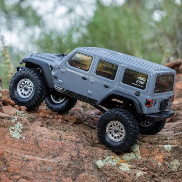 1/24 SCX24 Jeep Wrangler JLU 4X4 Rock Crawler Brushed RTR, Gray - Image 5