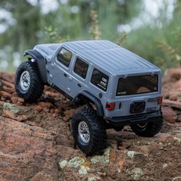 1/24 SCX24 Jeep Wrangler JLU 4X4 Rock Crawler Brushed RTR, Gray - Image 3