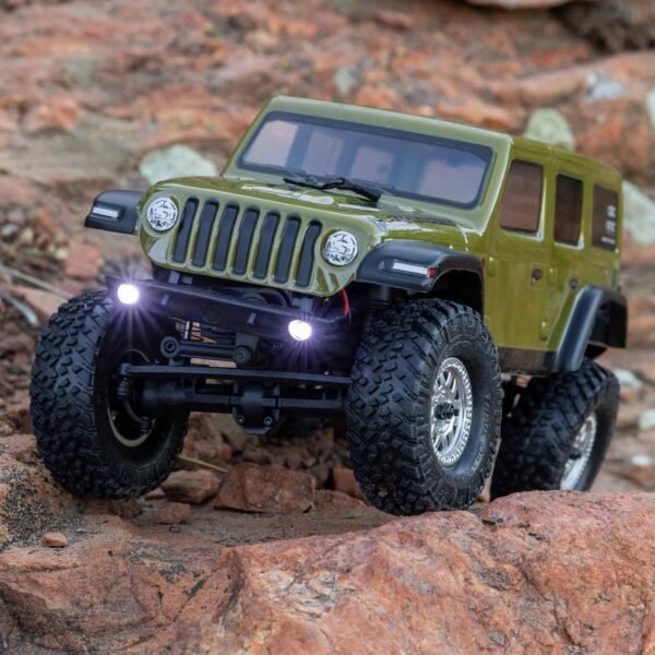 1/24 SCX24 Jeep Wrangler JLU 4X4 Rock Crawler Brushed RTR, Green - Image 5