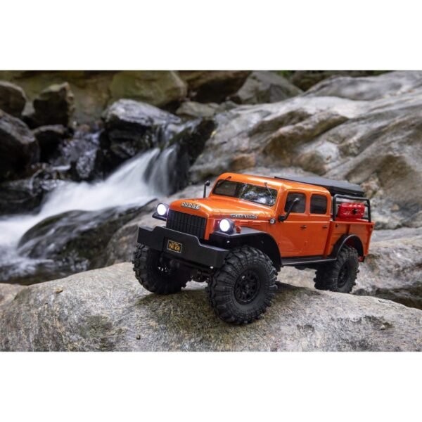 1/24 SCX24 Dodge Power Wagon 4WD Rock Crawler Brushed RTR, Orange - Image 11