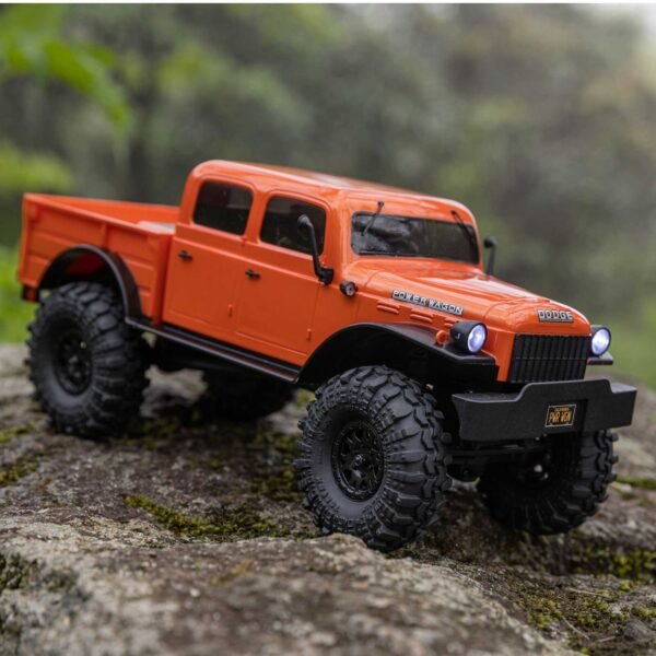 1/24 SCX24 Dodge Power Wagon 4WD Rock Crawler Brushed RTR, Orange - Image 7