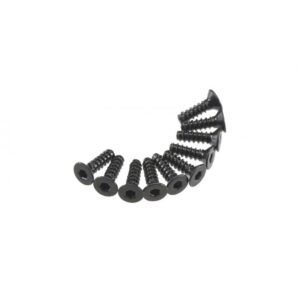 Hex Socket Tap Flat Head M3x10mm Black (10) (AXIC0128)