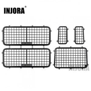 INJORA 5PCS Metal Window Mesh Protective Net for Traxxas TRX-4 Defender