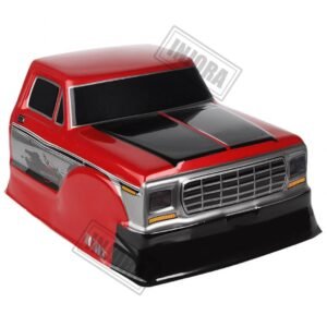INJORA Half Pickup Head Body Shell For 1/10 RC Rock Crawler (Red)