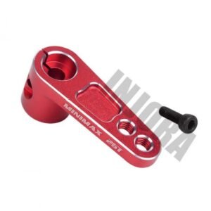 INJORA 1PCS 28mm M3 25T Metal Tooth Steering Servo Arm Horn Heightening For RC Car (Vermelho)