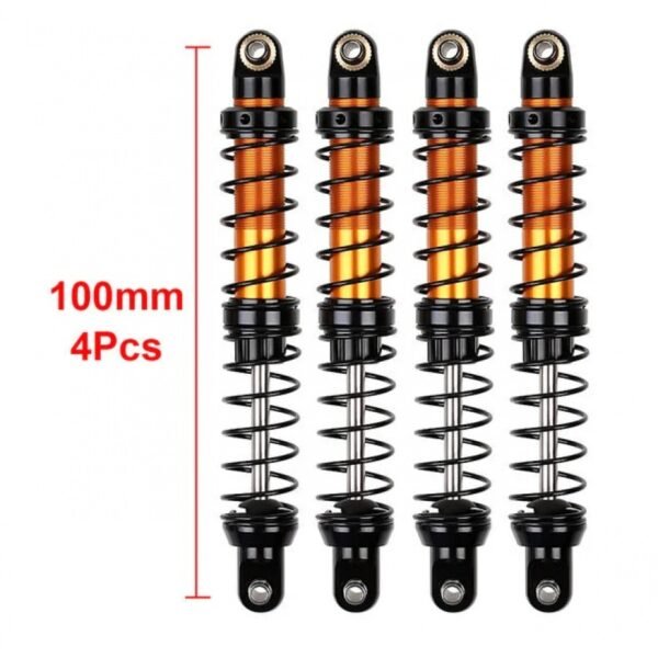 Aluminum 100mm Dual Stage Spring Shock Absorber Damper for 1/10 RC Crawler (4pcs)