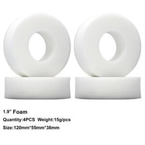 INJORA 120mm Hardened White Foam 1.9" Tires