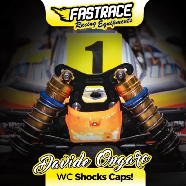 FastRace WC Edition "4Hole" shock absorber cap with Honeycomb RC8B3 membranes (2)