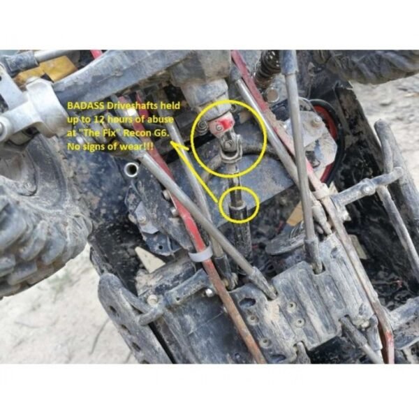 Boom Racing BADASS™ Heavy Duty Steel Center Drive Shaft 101-131mm (Pin to Pin) 1Pc [Recon G6 Certified] for Axial SMT10™ Grave Digger Monster Jam Truck - Image 6