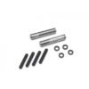 Boom Racing Threaded Aluminum Link Pipe Rod 5x25mm (2) w/ Set Screws & Delrin Spacers Gun Metal