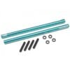 Boom Racing Threaded Aluminum Link Pipe Rod 5x95mm (2) w/ Set Screws & Delrin Spacers Blue