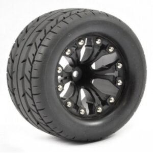 FASTRAX 1:10 MT EAGLE MOUNTED 6-SPOKE BLACK BEARING (PR)