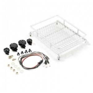 FASTRAX SILVER ALUMINIUM LUGGAGE RACK w/LED LAMPS L130MM X W110MM