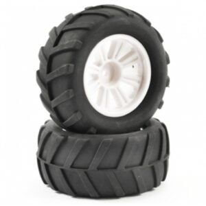 FTX COMET MONSTER REAR MOUNTED TYRE & WHEEL WHITE