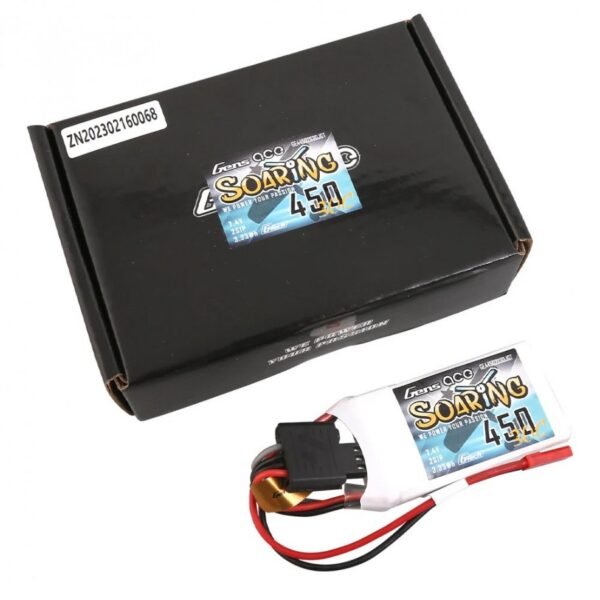 Gens ace Soaring 450mAh 11.1V 30C 3S1P Lipo Battery Pack with JST-SYP Plug - Image 3