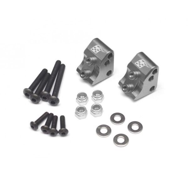 Boom Racing Aluminum AR44 Link Mounts for SCX10 II (2) Gun Metal for Axial SCX10 II