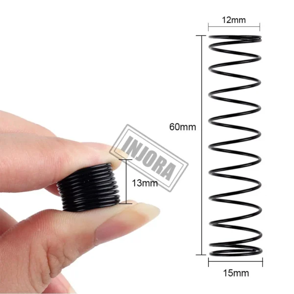 INJORA 4pcs 60*15mm Metal Shock Absorber Springs For 1/10 RC Crawler (White) - Image 2